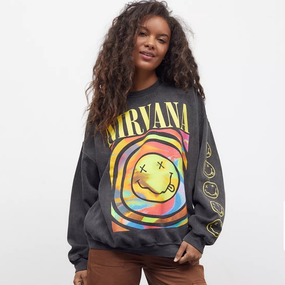 Nirvana Smile Overdyed Sweatshirt